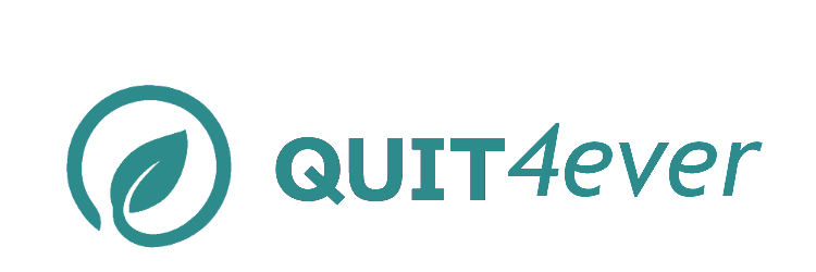 logo quit4ever blauwgroen
